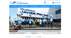 Desktop Screenshot of clinicajavierprado.com.pe