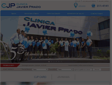 Tablet Screenshot of clinicajavierprado.com.pe